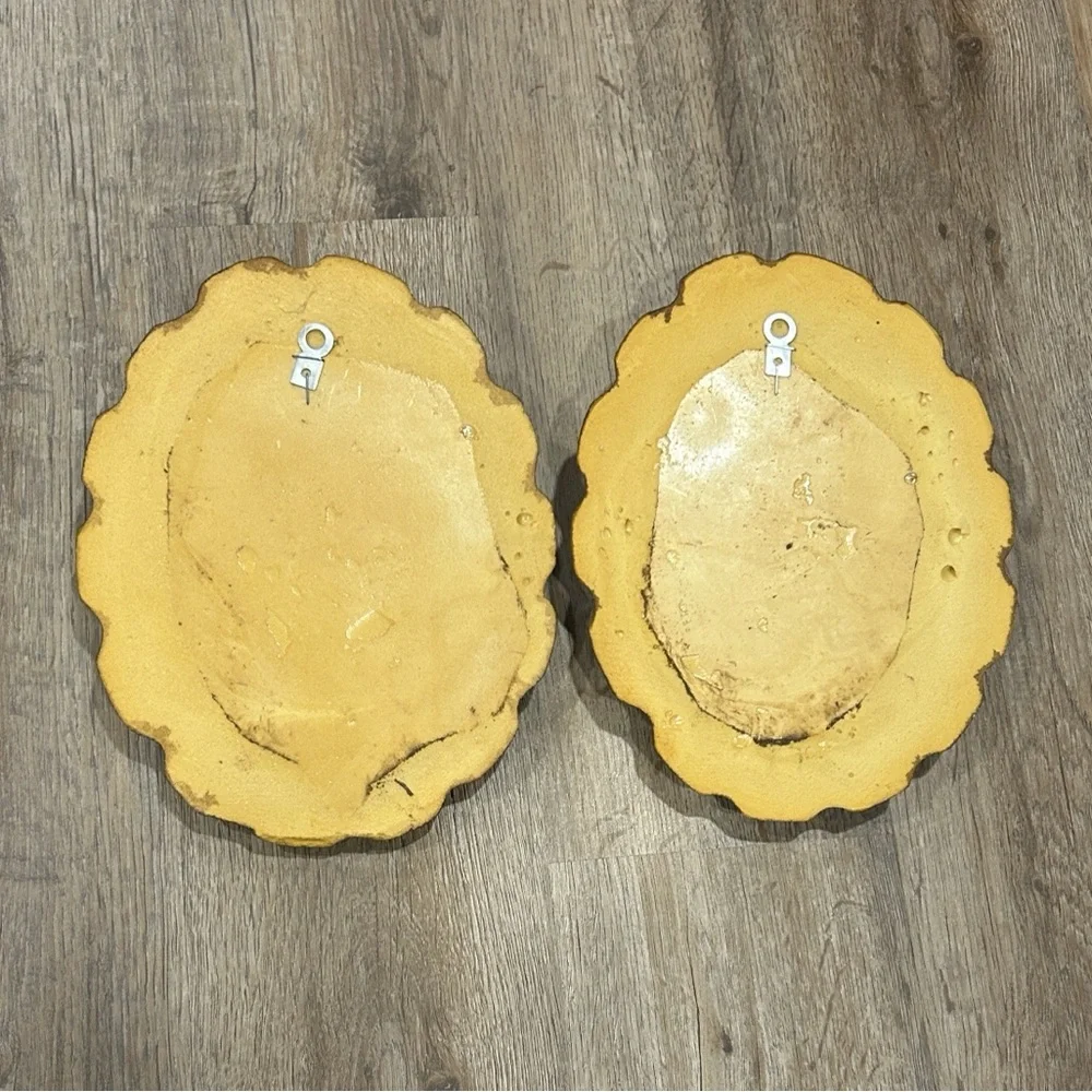Unique Vintage 2 Piece Brown and Red Mushroom Wall Decor - Picture 6 of 6